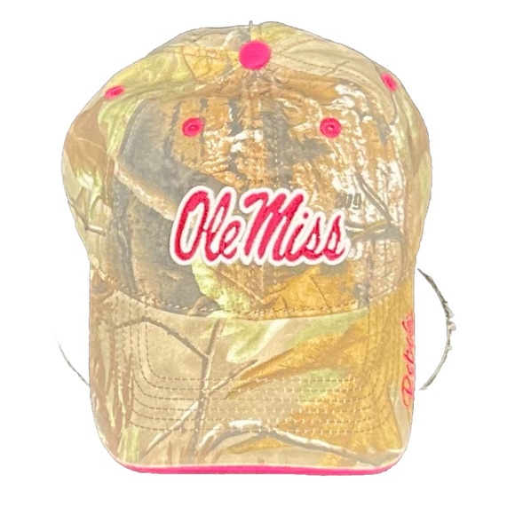 The Game Accessories - 🤩Womens NWT Ole Miss Mississippi Rebels Football Camo & Pink Adjustable Hat Cap